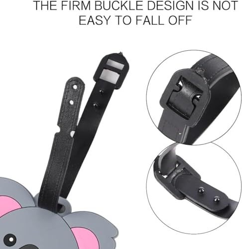 Koala Luggage Tag - Cute Grey Suitcase Identifier for Travel (Grey Koala)