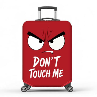 MAYJOYDIY Red Anger Luggage Cover Don't Touch Me Elastic Baggage Covers Fashion Dust-Proof Suitcase Sleeve Anti-Scratch Washable Suitcase Protector L Fit 26-28 inch Luggage - style: Eye