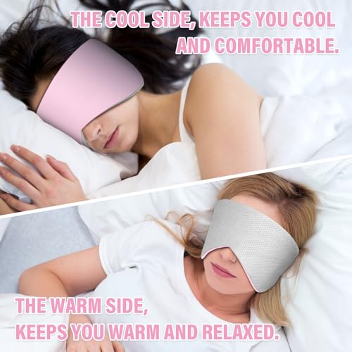 Sleep Mask & Earmuffs for Sleep - 2 in 1 Ear & Eye Mask with Ear Plugs - color: 2-1 Pink
