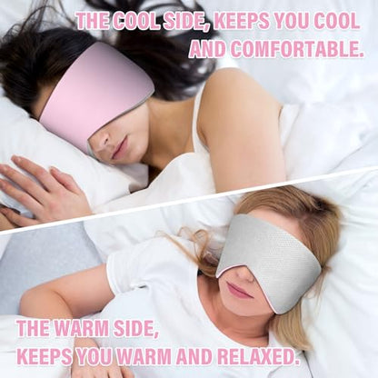 Sleep Mask & Earmuffs for Sleep - 2 in 1 Ear & Eye Mask with Ear Plugs - color: 2-1 Pink