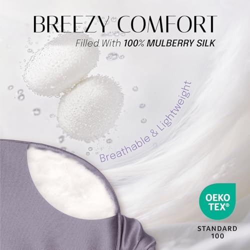 OLESILK 100% Mulberry Silk Sleep Mask for Women - Zero-Pressure Blackout - color: Charcoal