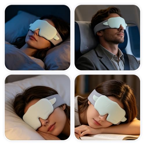 Mint Green Sheep Sleep Mask Breathable Blackout Eye Mask for Rest - color: Green