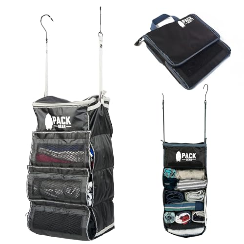 Pack Gear Hanging Carry-On Closet Organizer, Mesh Black - color: Mesh Black