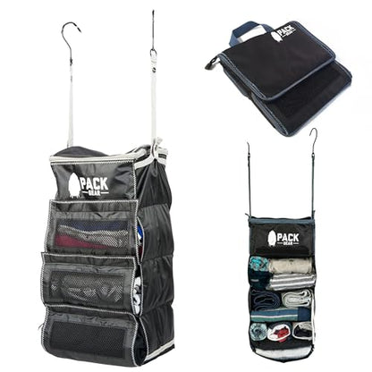 Pack Gear Hanging Carry-On Closet Organizer, Mesh Black - color: Mesh Black