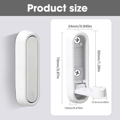 Dntorx Folding Wall Hooks, 2 Pack, White, Zinc Alloy, Heavy Duty Coat Hooks - color: White, size: 2 Pcs