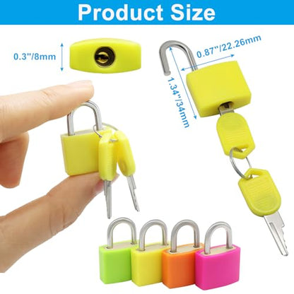 4Pcs Small Locks with Keys, with Pattern
