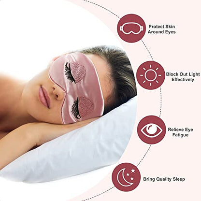 Sleep Mask, Silk Eye Mask Satin Blindfold Travel Eye Cover Eyeshade