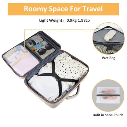 Taygeer Backpack for Women, College Backpack with Laptop Compartment 40l - color: Khakiwhite, size: X-Large