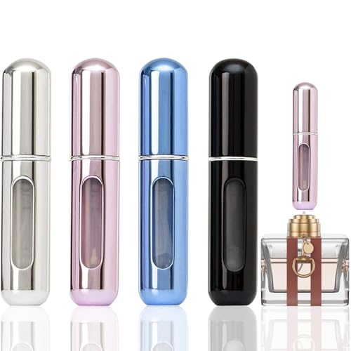 opasyo Mini Perfume Travel Refillable Bottle, 5ml 4 Pack