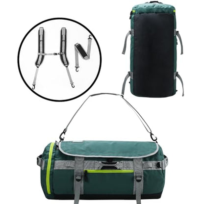 MIER 여행용 캠핑 체육관 스포츠용 대형 더플 백 백팩, 45L/60L/90L - color: 초록색., size: 60L