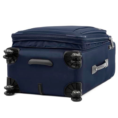Travelpro Platinum Elite Checked Luggage Spinner, Dark, 25-Inch - color: Dark Blue, size: Checked-Medium 25-Inch