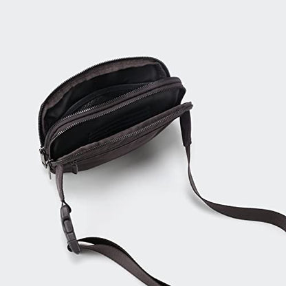 Pander Nylon Fanny Pack Belt Bag for Women with 5 Zipper Pockets - color: Dim Grey