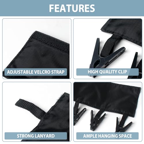 TamBee Portable Hanger Clips Travel Clothesline Travel Hangers Towel Drying Rack Clothing Hanger Folding Portable Sock Dock Swimsuit Drying Rack Hanger with 6 Clips Pack of 3 (Black) - color: Black
