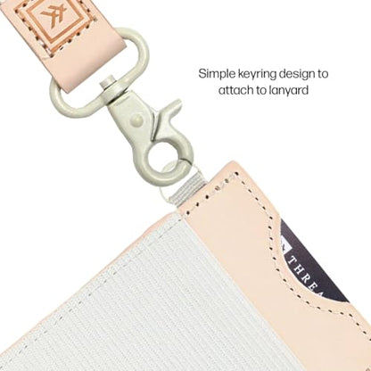 Thread Wallets Ultra Slim Minimalist Leather Card Holder Wallet (Off White) - color: Off White