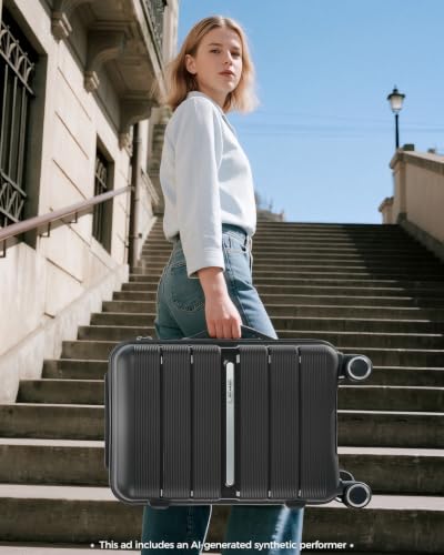 20 Inch Carry-on Luggage with Spinner Wheels, Hard Shell Suitcase with TSA Lock, Airline Approved, Rolling Suit Case for Travel Weekend Trips, Dark Grey Color - color: Dark Grey