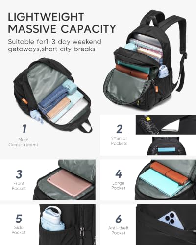 Airlines Personal Item Bag 17x10x9 Travel Backpack Carry On Flight Approved Lightweight Causal Bookbag for College (Purple) - color: Purple