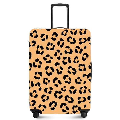 ANNA QUEEN Travel Luggage Cover Suitcase Protector Suitcase Cover Anti-Scratch,Stretchable Bag Cover Washable Durable Polyester - color: Leopard print pattern, size: M(fits 24-26Inch suitcase)