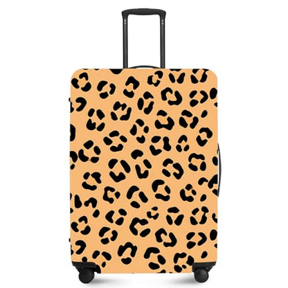 ANNA QUEEN Travel Luggage Cover Suitcase Protector Suitcase Cover Anti-Scratch,Stretchable Bag Cover Washable Durable Polyester - color: Leopard print pattern, size: M(fits 24-26Inch suitcase)