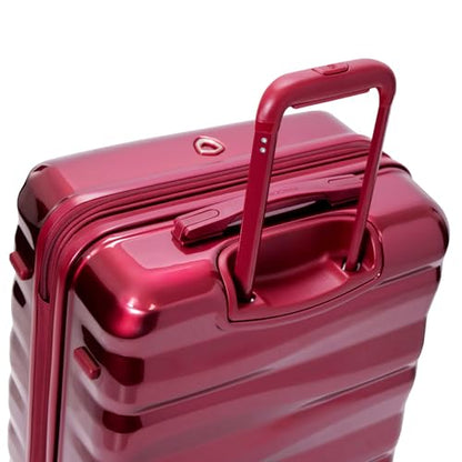 Traveler's Choice Edinburgh II Hardside Spinner Luggage, TSA Lock, Red, 3 Piece Set (21/25/29) - color: Red, size: 3 Piece Set (21/25/29)