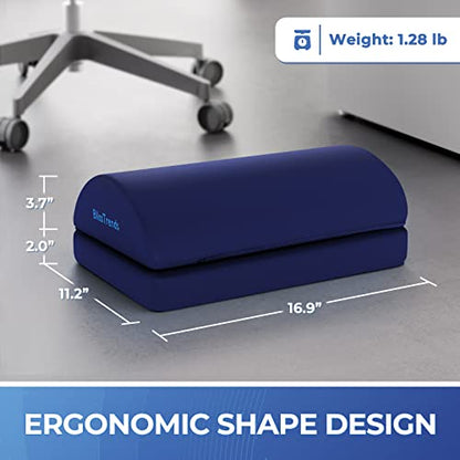 BlissTrends Foot Rest Under Desk, Foot Stool with 2 Adjustable Heights - color: Blue, size: X-Large