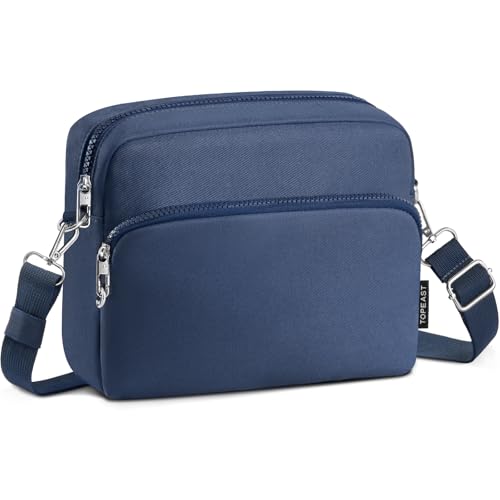 TOPEAST Anti-Theft Crossbody Travel Bag for Women Men, Lightweight Shoulder Bag Classic Design for Trip, Daily Use, Sport - color: Dark Blue