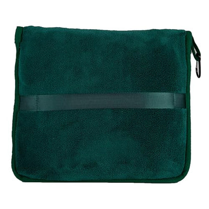 BlueHills Premium Soft Travel Blanket Pillow Flight Traveling - Dark Green - color: Green-1pk-t010