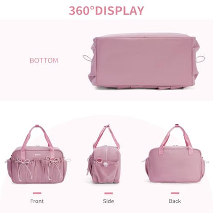 ECOHUB Small Gym Bag for Women, Mini Duffle Bag with Wet Compartment Pink - color: Pink