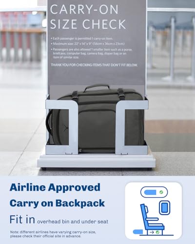 Hynes Eagle 40L Carry On Backpack Flight Approved Weekender Travel Bag - color: Grey-n