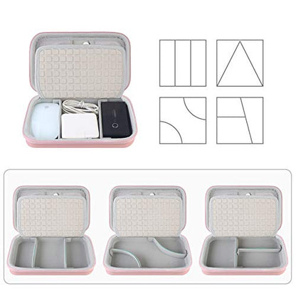 Canboc Hard Electronic Organizer Case Electronics Accessories Storage Bag - color: A-A Rose gold