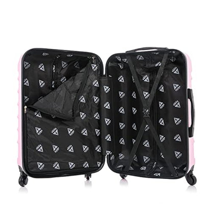InUSA ENDURANCE Luggage with Spinner Wheels | Durable Lightweight Hardside Suitcase, Spacious Travel Bag with Handle and Trolley | 28-Inch Large Checked Luggage | Pink - color: Pink, size: 28 Inch