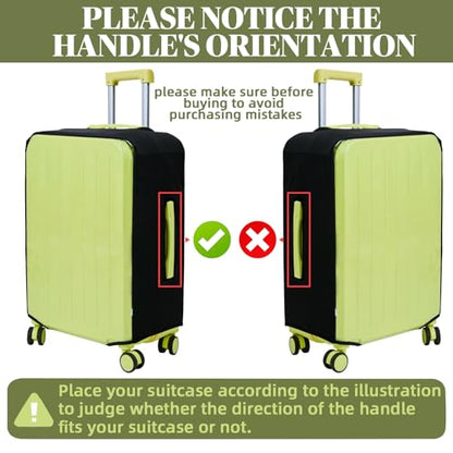 Clear PVC Suitcase Cover Protectors Transparent Luggage Covers Waterproof Wheeled Suitcase Dust Cover Dustproof Travel Luggage Sleeve Protector (3PCS Elastic) - color: 3PCS Elastic