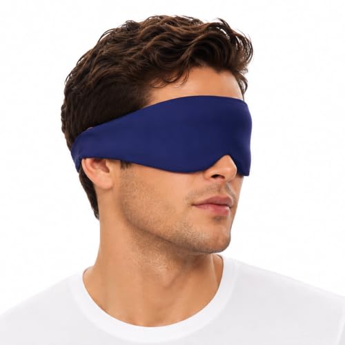 ALASKA BEAR Side Sleeper Sleep Mask, Patented, 100% Blackout, Colbot Blue - color: A2 Royal Blue