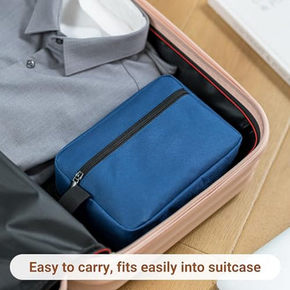 Elviros Hanging Toiletry Bag, Lightweight Travel Dopp Kit, Small, Navy Blue - color: Navy Blue, size: Small