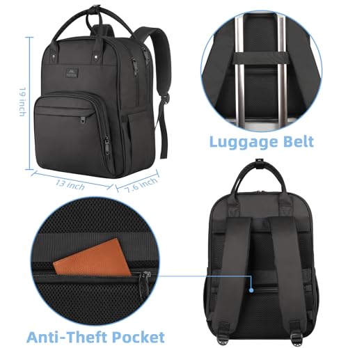 MATEIN Medical Backpack, 17 Inch Laptop Backpack with Removable Organizer - color: Black, size: 17 Inch