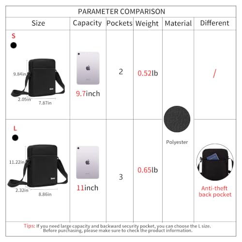 OSOCE Messenger Bag Crossbody Shoulder Bag for Men - size: Small