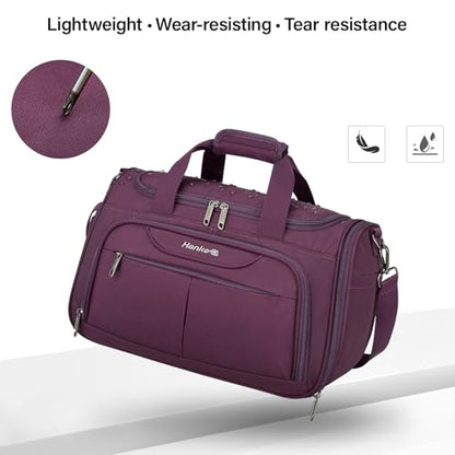 Hanke Small Underseat Carry On Luggage Bags for Travel with 10 Pockets. - color: Purple, size: Underseat Carry-On