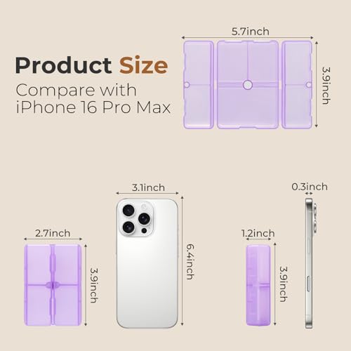 FYY Travel Pill Organizer,7 Compartments Pill Box Medicine Case-ClearPurple - color: Clear Purple, size: Small (1 Piece)