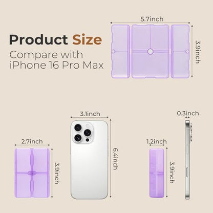 FYY Travel Pill Organizer,7 Compartments Pill Box Medicine Case-ClearPurple - color: Clear Purple, size: Small (1 Piece)