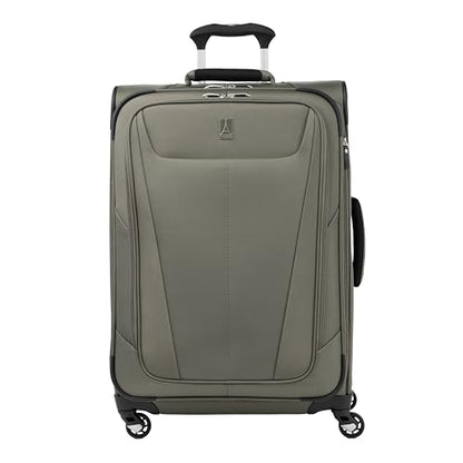 Travelpro Maxlite 5 Softside Checked Luggage Spinner, Green, 25-Inch - color: Slate Green, size: Checked-Medium 25-Inch