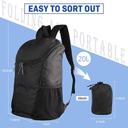 DOVO Hiking Backpack, Waterproof and Wear-resistant Lightweight Backpack Packable,Outdoor Travel Camping Daypack Foldable-GERY - color: Grey