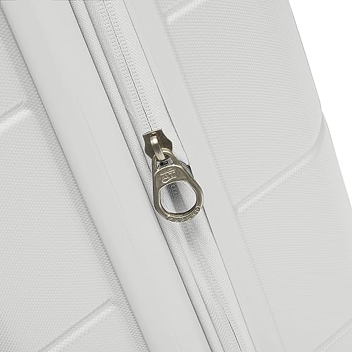 American Tourister Stratum 2.0 Expandable Hardside Luggage with Spinner Wheels, Checked-Medium, White - color: White, size: 24-Inch Checked-Medium