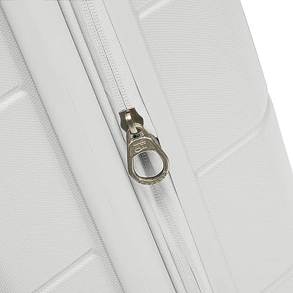 American Tourister Stratum 2.0 Expandable Hardside Luggage with Spinner Wheels, Checked-Medium, White - color: White, size: 24-Inch Checked-Medium