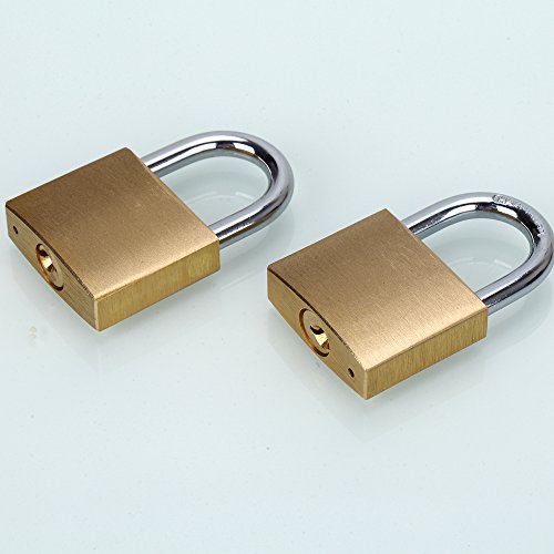ABRAFOX Lock Solid Brass Keyed Different Padlock-12pack(24 Keys) - color: 12-pack