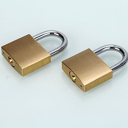 ABRAFOX Lock Solid Brass Keyed Different Padlock-12pack(24 Keys) - color: 12-pack