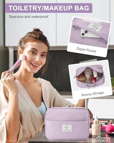WISEPACK Gym Bag for Womens with Shoes Compartment Travel Duffel Bag - color: B3-Light Purple