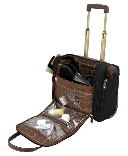 London Fog Nottingham 15 Inch Under the Seat Bag, Black Chestnut - color: Black Chestnut