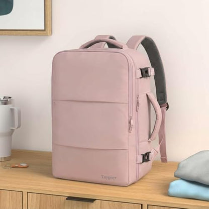 Taygeer Laptop Backpack for Women, TSA Friendly 40l Carry On Mochila - color: Amourpink, size: X-Large