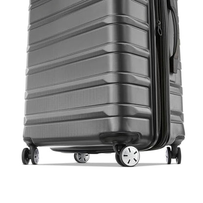 Samsonite Omni 2 Hardside Expandable Luggage with Spinner Wheels, 2-Piece Set (19/24), SOLID CHARCOAL - color: Solid Charcoal, size: 2-Piece Set (Carry-on/Medium)
