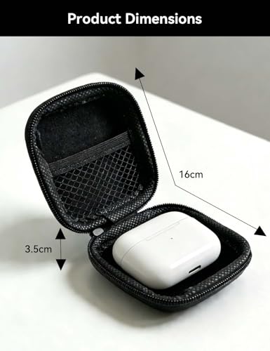 MAS CARNEY Earphone Case, Headphone Earbud Hard Protective Carrying earplug Case Bag for Wired Earphones MP3 Small Items - color: Purple, style: Square