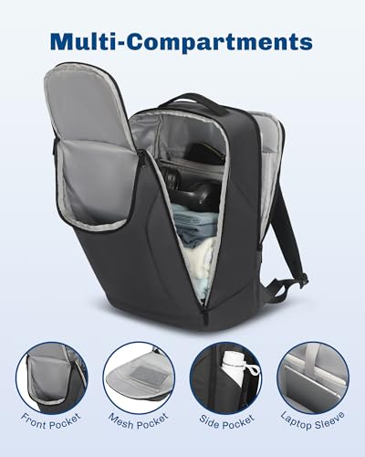 Hynes Eagle 16 Inch Laptop Backpack 25L Business Travel Workday Daypack - color: Grey